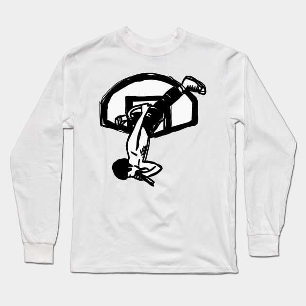 punk in the basketball hoop Long Sleeve T-Shirt by Wellcome to my world